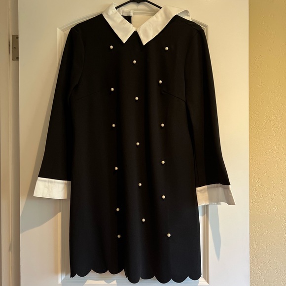 Black with pearls shin shift dress new without tags - Picture 14 of 16